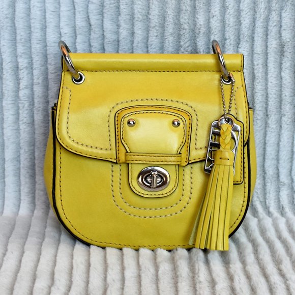 Coach Handbags - Coach Mini Willis 19886 Yellow Crossbody Bag